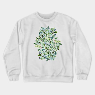 Seasonal branches and berries -  green and red Crewneck Sweatshirt